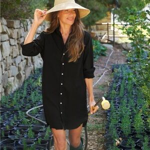 Frank & Eileen / Mary shirt dress/ Black denim / XS